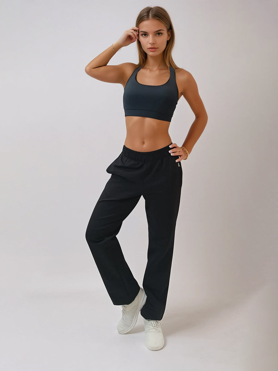 BARMY 01 - FEKETE EGYENES SZÁRÚ PAMUT NADRÁG