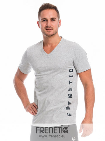 BAXTER-05/04-grey melange cotton t-shirt