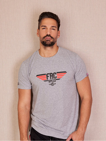 BRUNO-05 melange grey, men's cotton t-shirt
