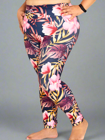PHLOX-01 floral print sports leggings