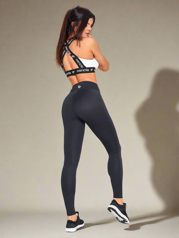 KATTY-01 magas derakú fekete női sport nadrág