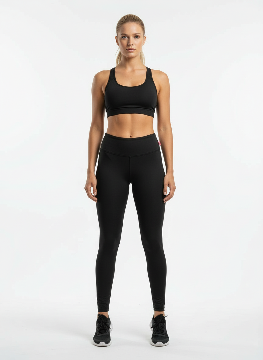 NEGRY-23 červené športové legíny s vysokým pásom