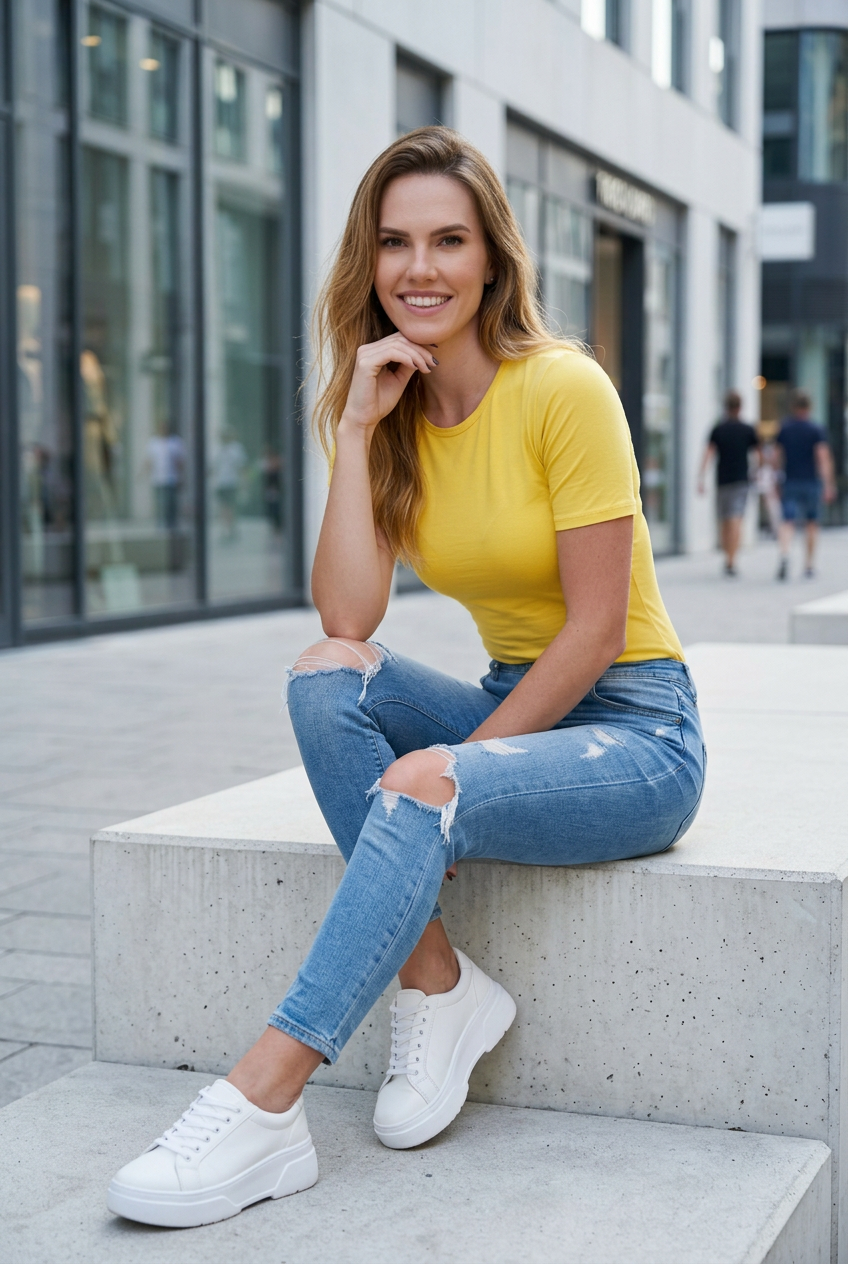 HALSTON-15 oranžové dámske tričko s krátkym rukávom