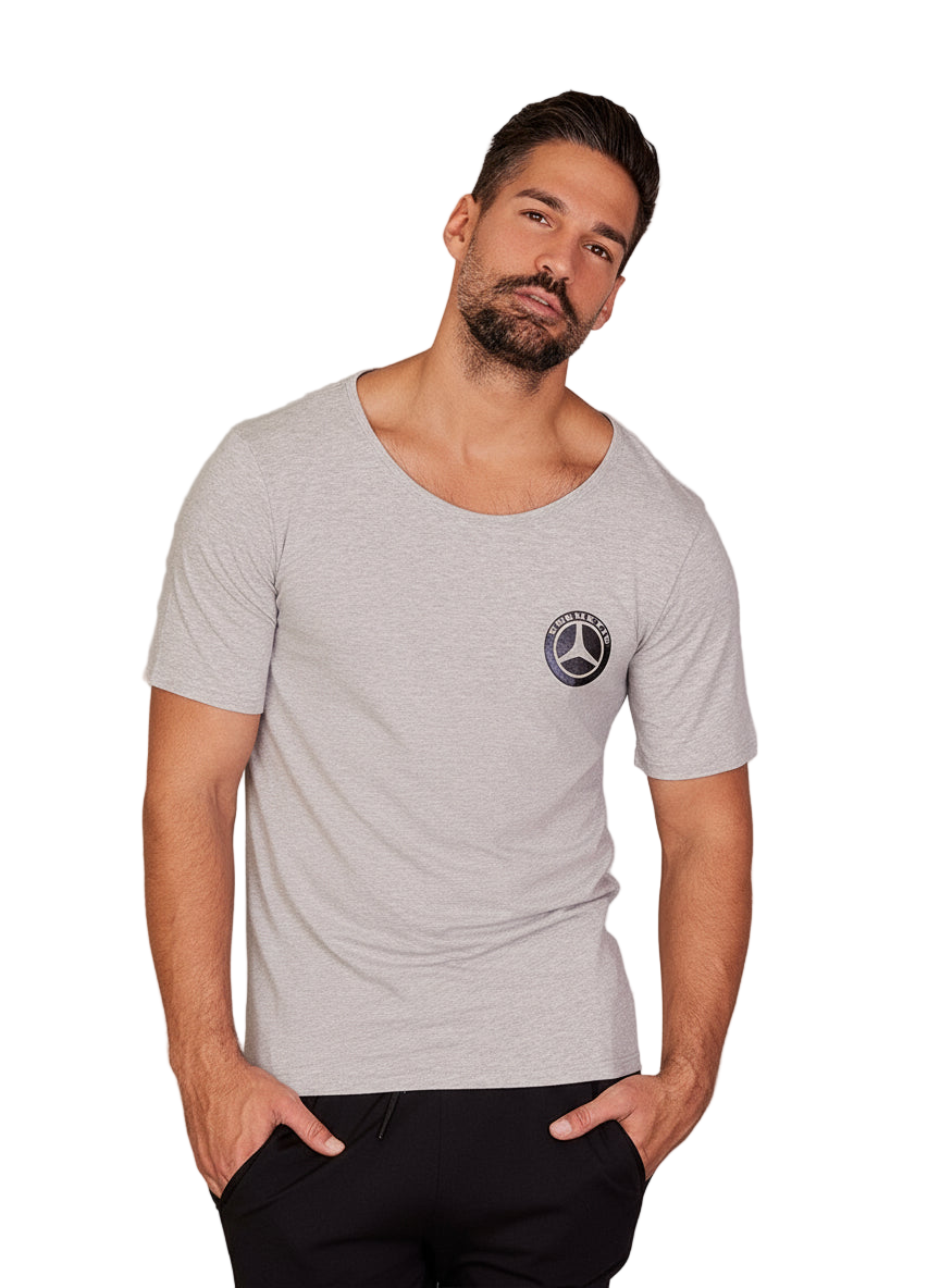 BANYN-05/01-šedé, pánske bavlnené tričko