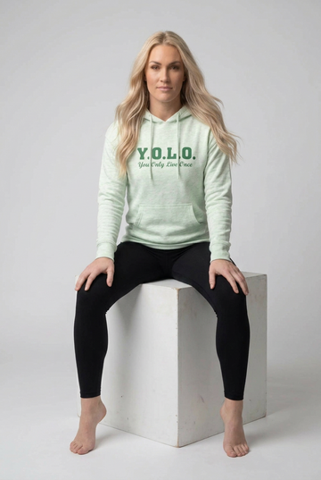 ZYGI yolo-50-krémzöld bő pamut kapucnis pulóver (Copy)
