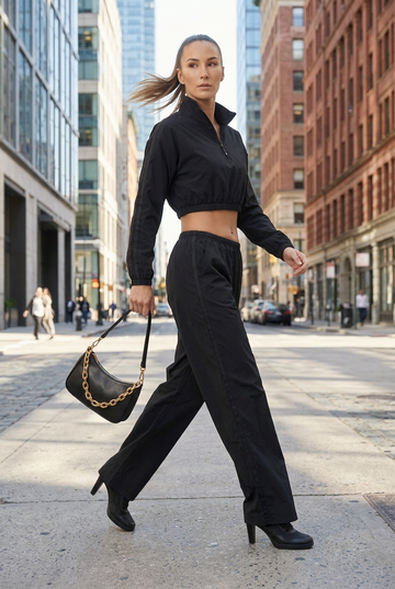 SOLID-01 black, women's overalls