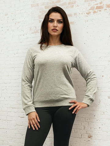 Melírszürke pamut pulóver