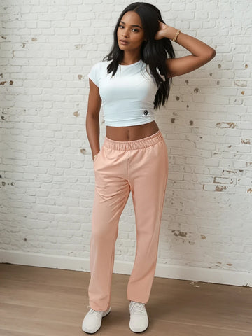 BARMY 29 - RUŽOVÉ ROVNÉ BAVLNENÉ NOHAVICE