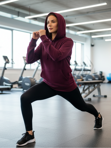 BORI-19-BORDÓ pamut kapucnis pulóver