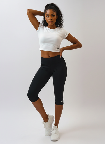 DARB-01 Fekete Női 3/4-es fitnesz leggings