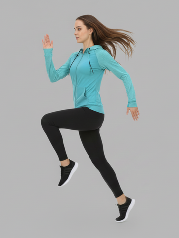 HERMIONE1-60/19 Powder pink, sand brown and white zip-up sweater