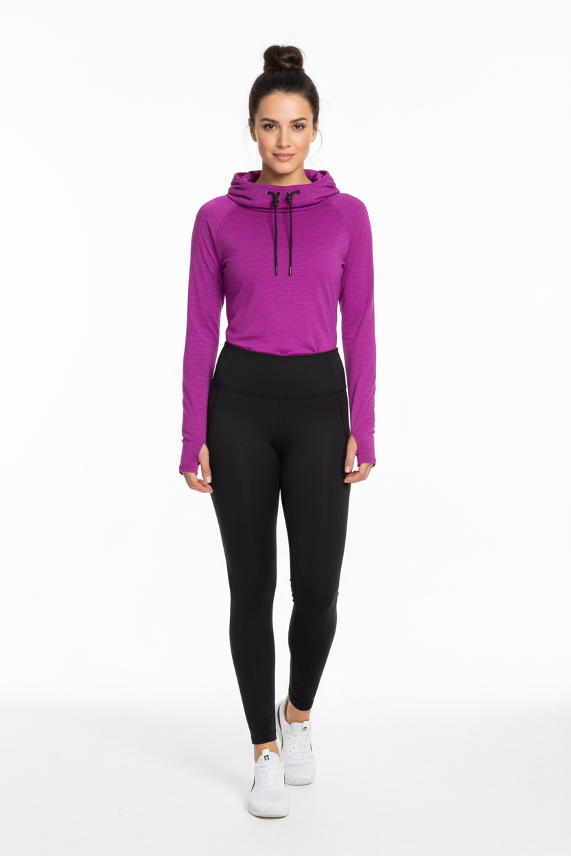 HERMIONE1-60/19 Powder pink, sand brown and white zip-up sweater