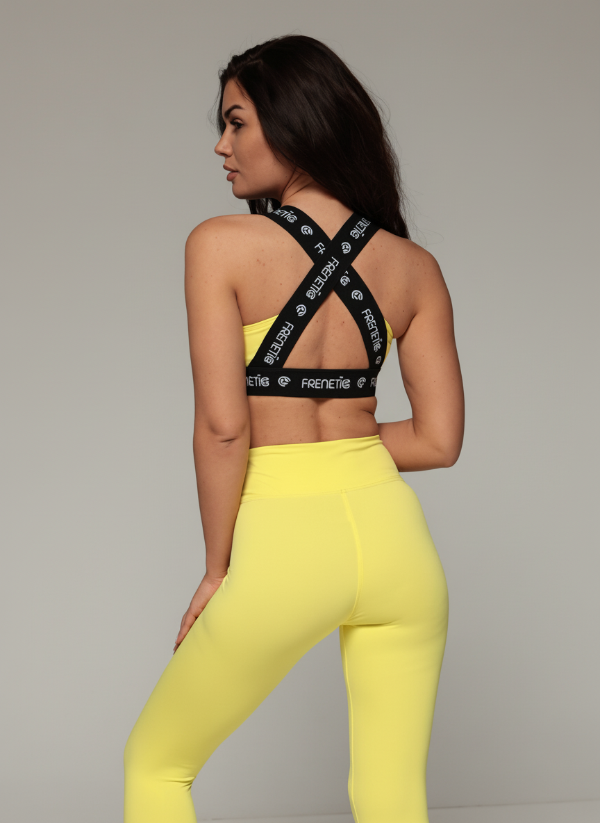 GAVINO-14 žltá elastická športová podprsenka