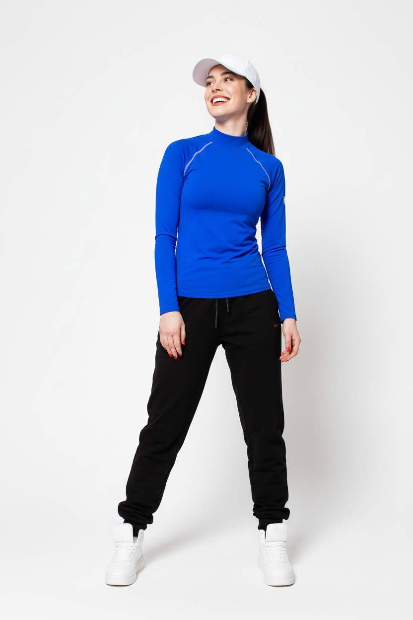 HAMPTON-43 royal blue raglan sleeve top