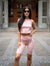 JACY-29 halványrózsaszín női crop top
