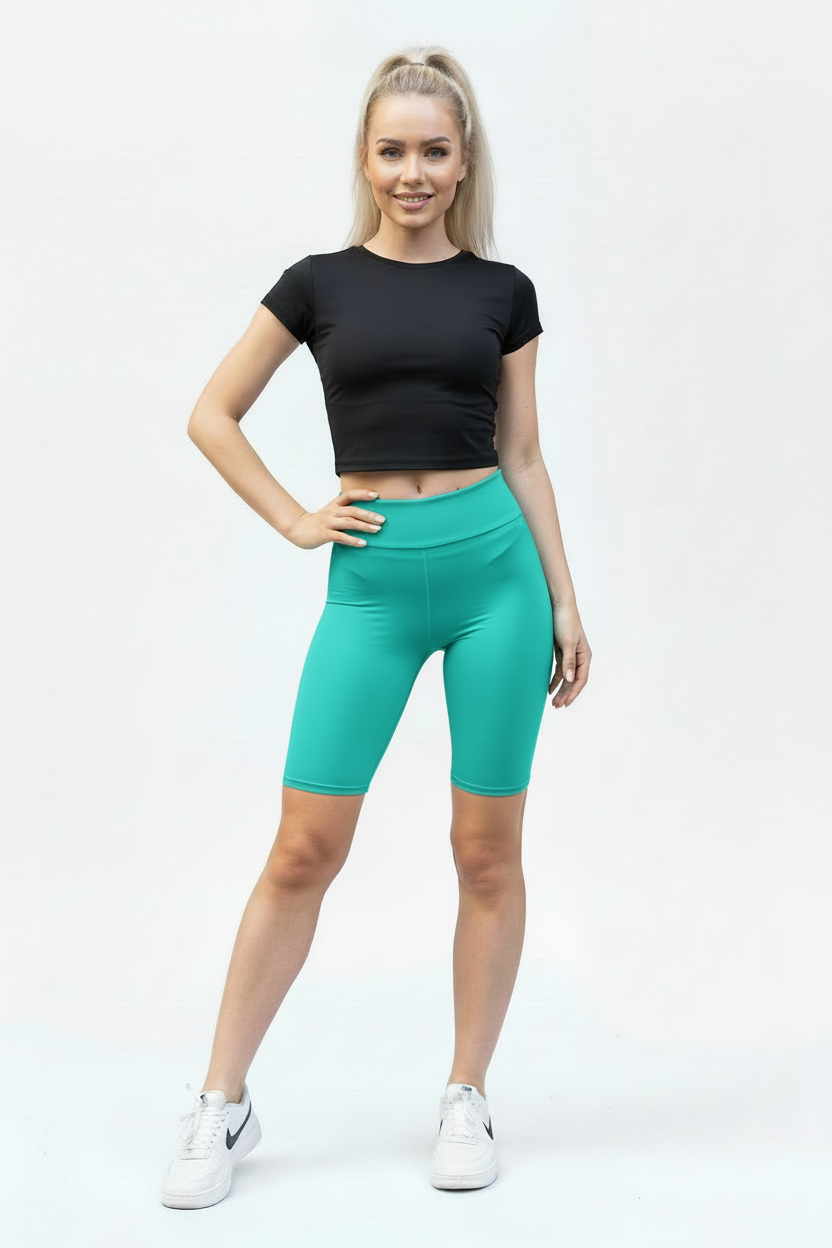 HUXLY-65 benetton zöld női rövidnadrág