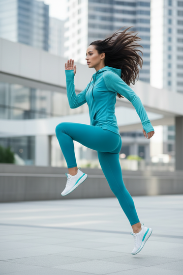 MENDY-52-Sportos cipzáras felső–vízkék-mozgásra tervezve