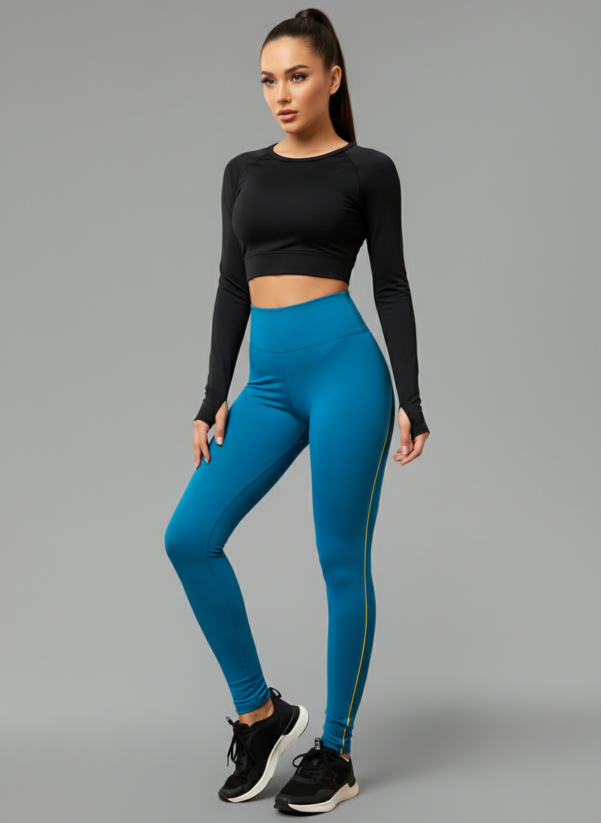 Leander-57petrol green piping trousers