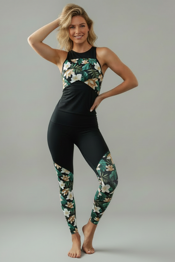 GILIEN-01 szárán virágos leggings