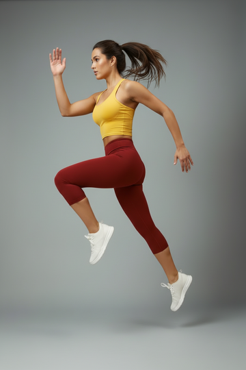 HANGA – 17-Bordó-Női fitnesz térdnadrág