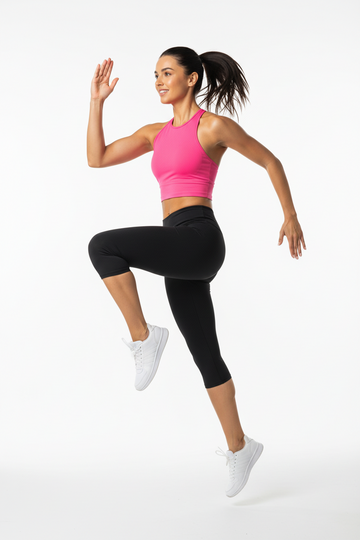 HANGA – 01-Fekete-Női sportos háromnegyedes nadrág