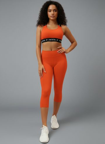 HANGA – 23-Piros-Női sportos háromnegyedes nadrág