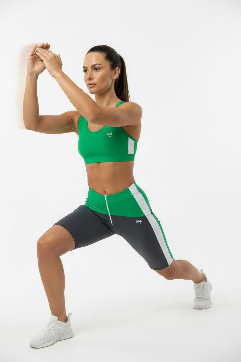 LEXY-28 pink piping striped women's t-shirt